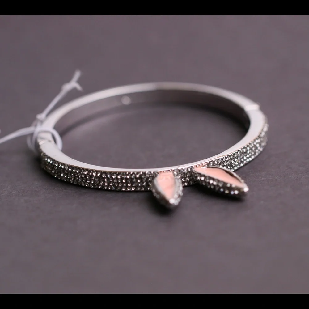 Kate Spade Make Magic Happen Rabbit Ears Hinged Bracelet NWT Rare Pave Beauty - Picture 6 of 10